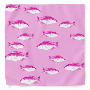 Pink fish bandana