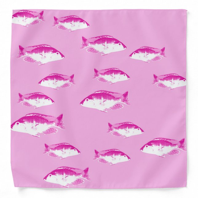 Pink fish bandana (Front)