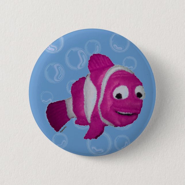 Pink Fish Button (Front)