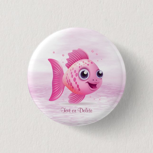 Pink Fish Button (Front)