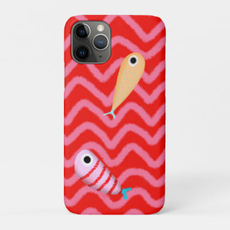 pink fish iPhone 11 pro case