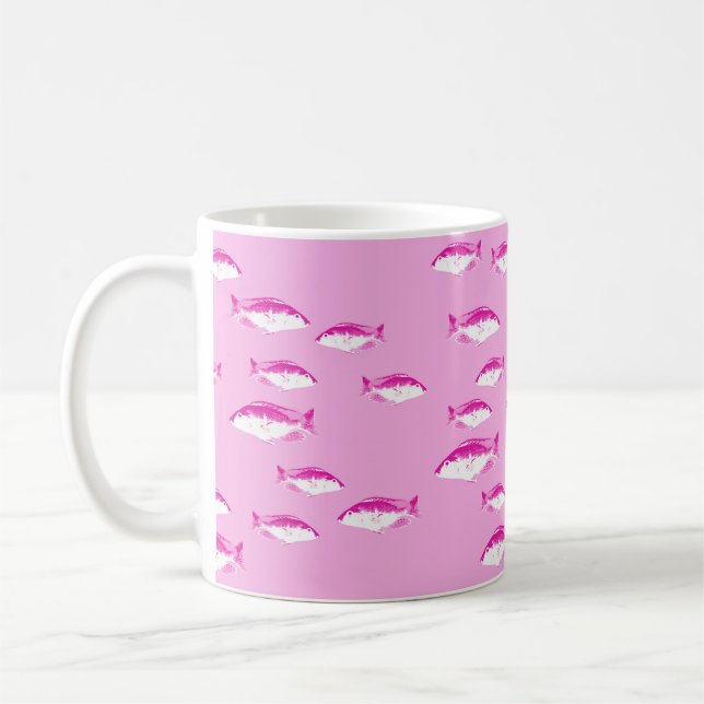 Pink fish coffee mug (Left)