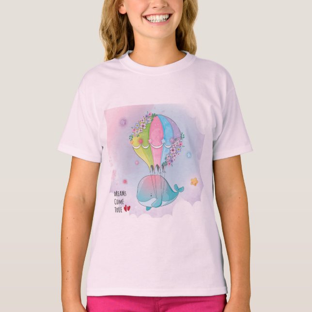 Pink fish design  T-Shirt (Front)