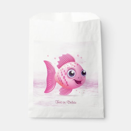 Pink Fish Favor Bag