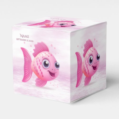 Pink Fish Favor Box