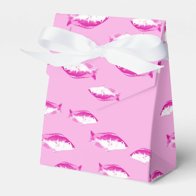 Pink fish favor boxes (Front Side)