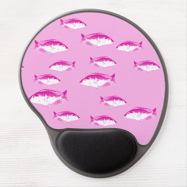 Pink fish gel mouse pad (Front)