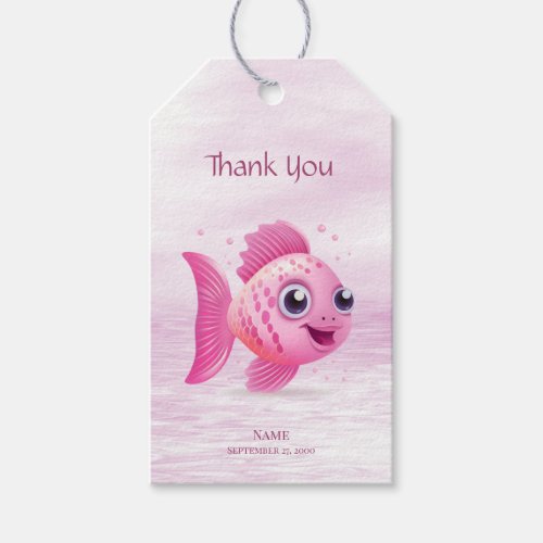Pink Fish Gift Tag