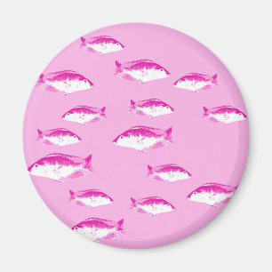 Pink fish magnet