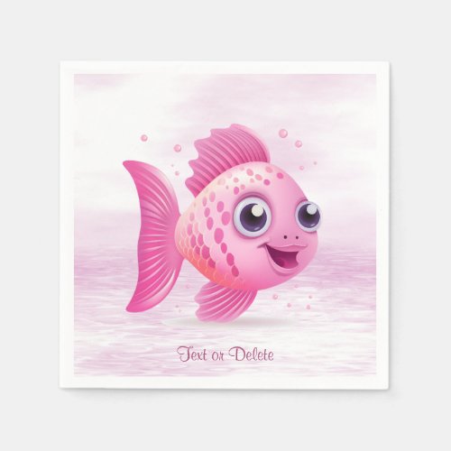 Pink Fish Napkins