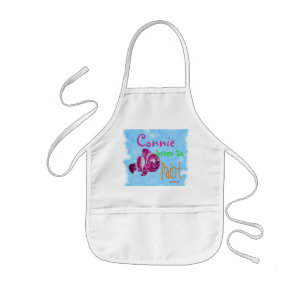 Pink Fish Painting Kids' Apron