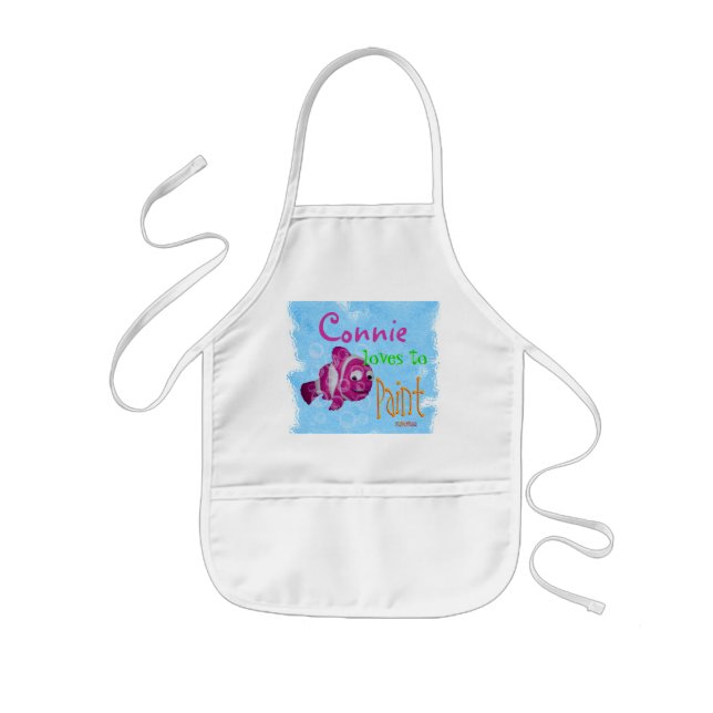 Pink Fish Painting Kids' Apron (Front)
