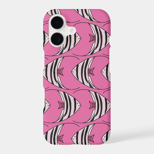 Pink fish pattern iPhone case (Back)
