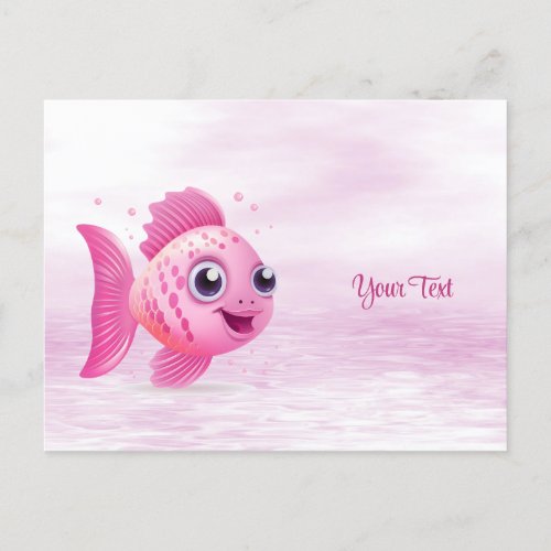 Pink Fish Postcard