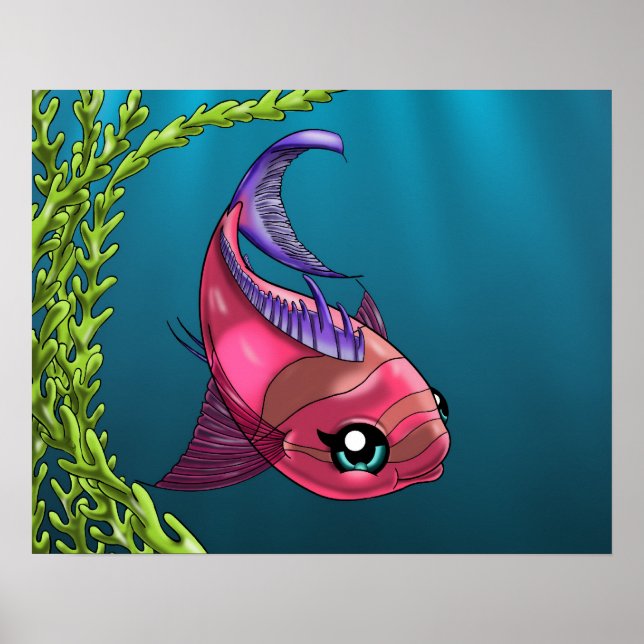 Pink Fish Poster (Front)