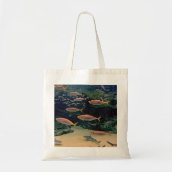 Pink Fish Shoal Tote Bag by beachcafe at Zazzle