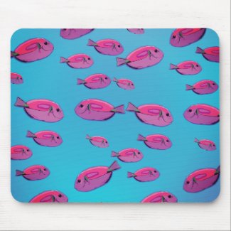 Pink  Fishes  Mousepad
