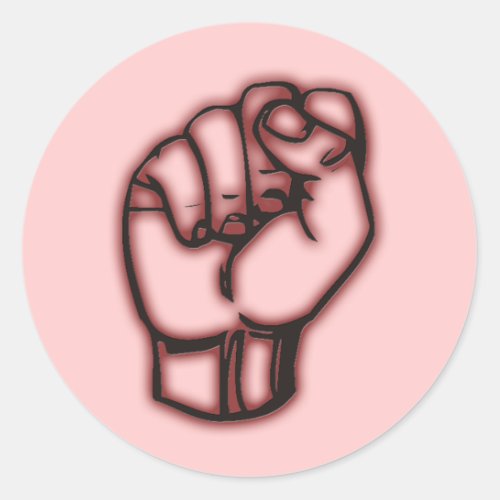 Pink fist stickers