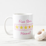 Pink Five Star Rating Mama Mothers Day Coffee Mug