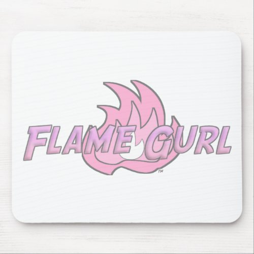 Pink Flame Gurl Logo Mouse Pad