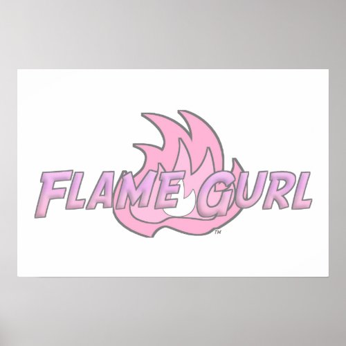 Pink Flame Gurl Logo Poster