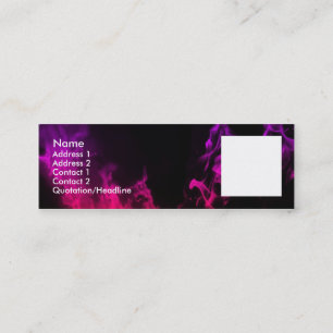Pink Flames Mini Business Card