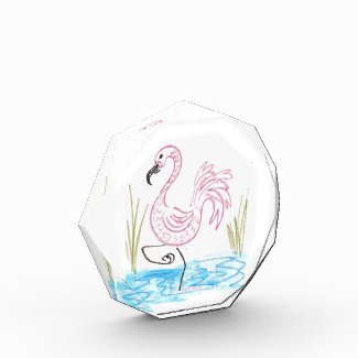 Pink Flamingo #13 by EelKat Wendy C Allen Acrylic Award