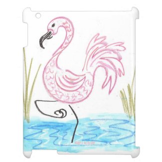 Pink Flamingo #13 by EelKat Wendy C Allen iPad Mini Cases