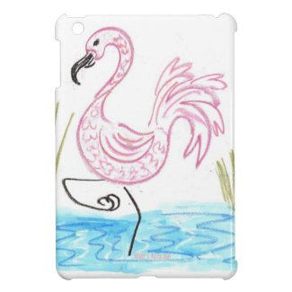 Pink Flamingo #13 by EelKat Wendy C Allen iPad Mini Cases