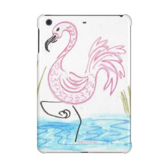 Pink Flamingo #13 by EelKat Wendy C Allen iPad Mini Cases