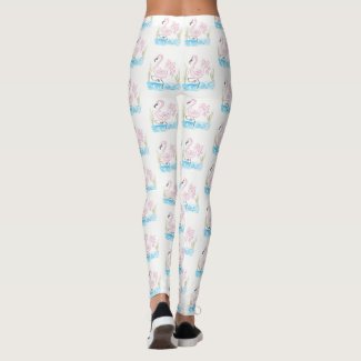 Pink Flamingo 13 by EelKat Wendy C. Allen Leggings