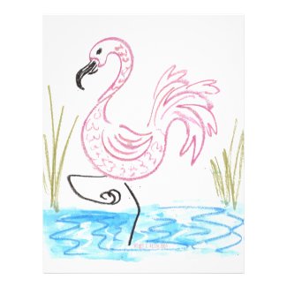 Pink Flamingo #13 by EelKat Wendy C Allen Letterhead
