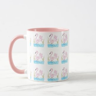 Pink Flamingo #13 by EelKat Wendy C Allen Mug