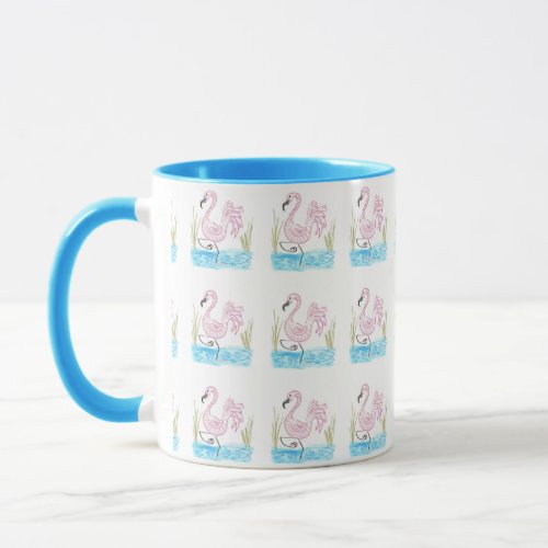 Pink Flamingo 13 by EelKat Wendy C Allen Mug