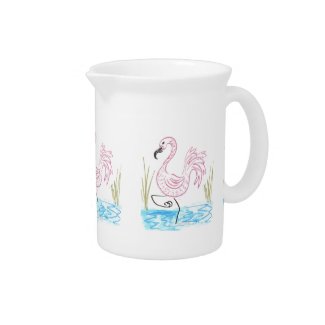 Pink Flamingo #13 by EelKat Wendy C Allen Pitcher
