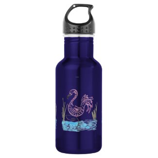 Pink Flamingo #13 by EelKat Wendy C Allen Stainless Steel Water Bottle