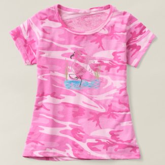 Pink Flamingo #13 by EelKat Wendy C Allen T-Shirt