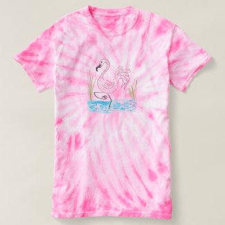 Pink Flamingo #13 by EelKat Wendy C Allen T-Shirt