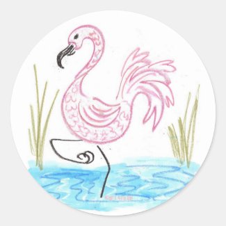 Pink Flamingo 13 Sticker