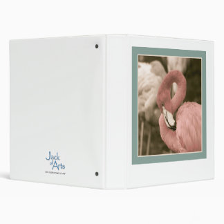 Pink Flamingo 3 Ring Binder