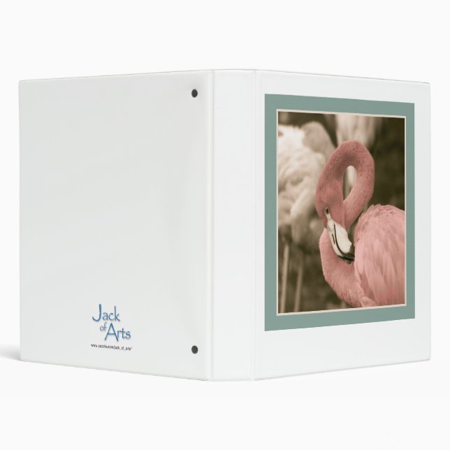 Pink Flamingo 3 Ring Binder (Background)