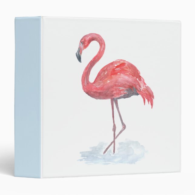 Pink Flamingo . 3 Ring Binder (Front/Spine)