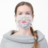 Pink Flamingo Adult Cloth Face Mask (Worn)