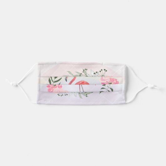Pink Flamingo Adult Cloth Face Mask (Front, Folded)