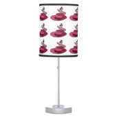Pink Flamingo and Feathered Hat Table Lamp (Front)