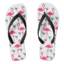 Pink Flamingo and Palm Tree Flip Flops