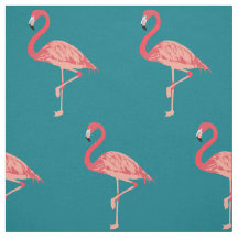 Pink Flamingo Art Fabric