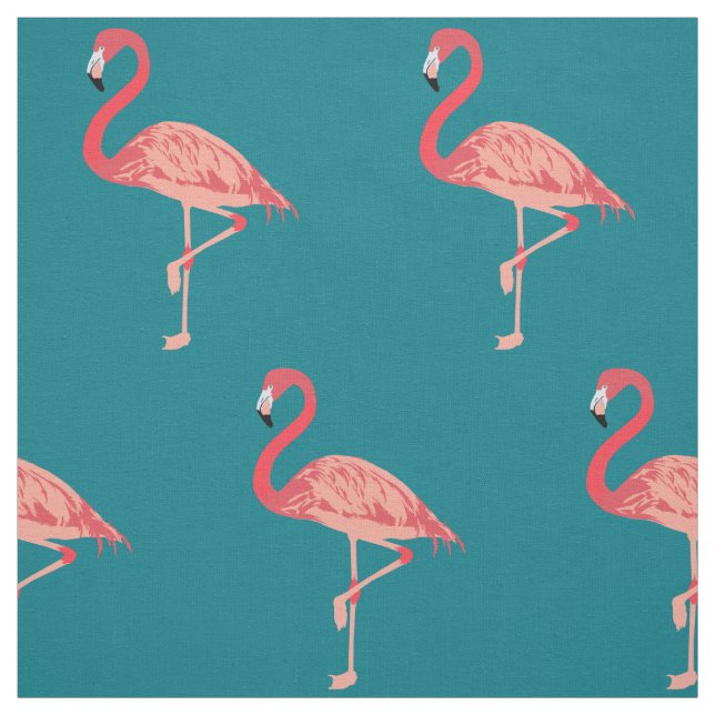 Pink Flamingo Art Fabric (Swatch)