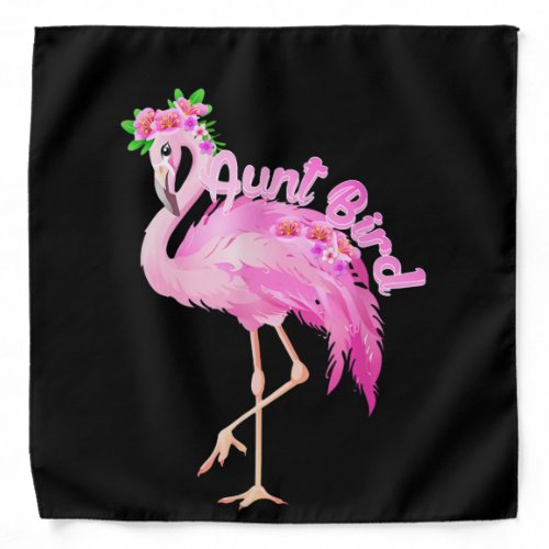 pink flamingo aunt bird christmas gift matching bandana