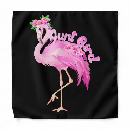 pink flamingo aunt bird christmas gift matching bandana